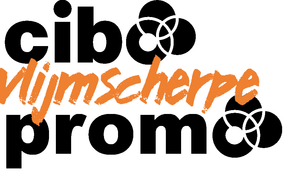 Cibo's vlijmscherpe promo logo zwart