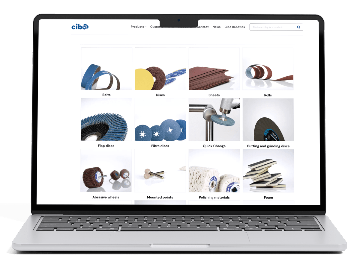 Cibo customer portal on a laptop