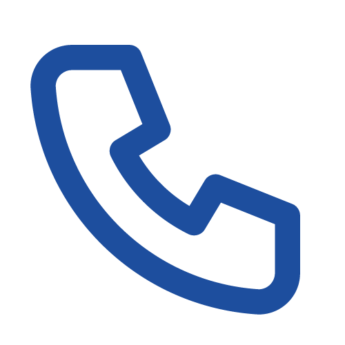 Blue telephone icon